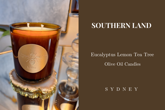 Olive Oil Candles "SOUTHERN LAND" Eucalyptus, lemon, Tea Tree