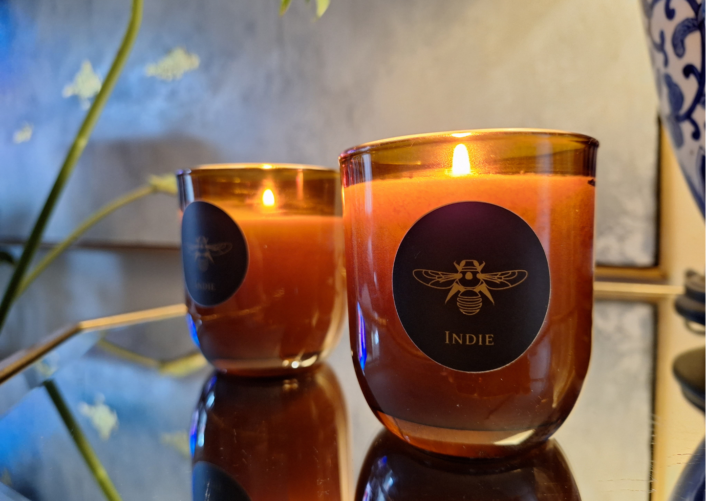 Olive Oil Candles "CHATEAU"  Rose Geranium, Patchouli